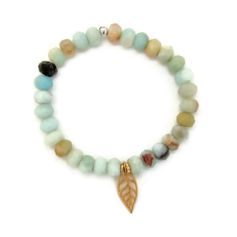 amazonite leaf bracelet