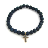 Beaded Diamond Bracelets -Cross Blue bracelet