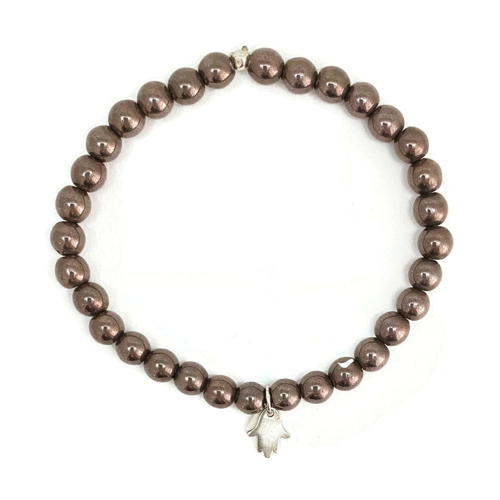 Hamsa Hematite Bracelet | Protection