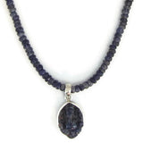 Ganesh Pendant, Sapphire  with Iolite Gemstone