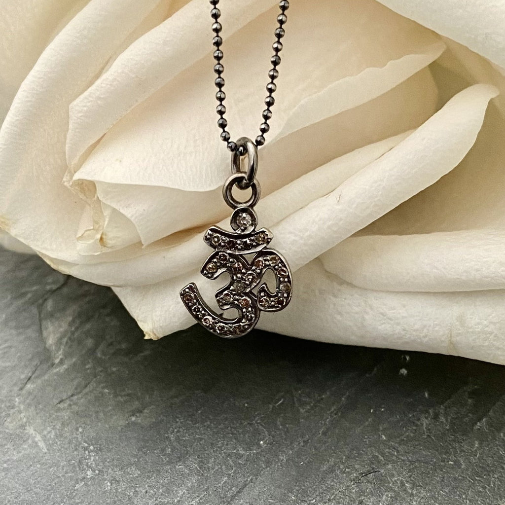 Diamond Om necklace