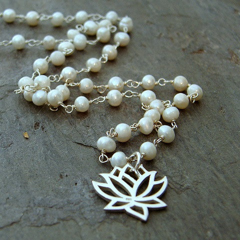 Pearl Lotus Necklace