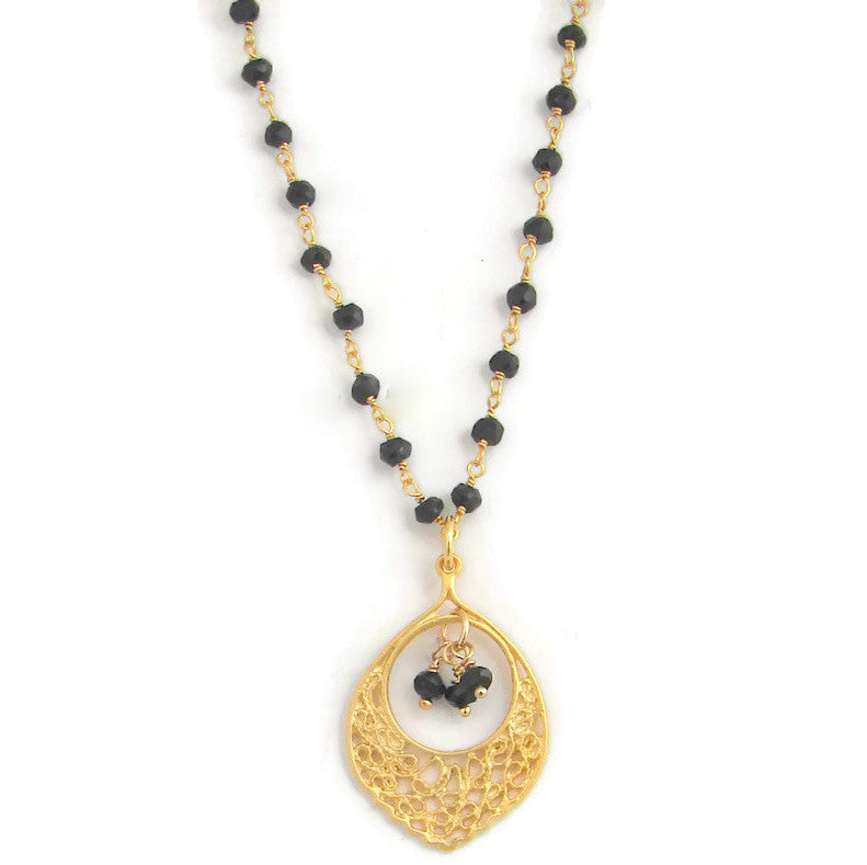 Mangalsutra Lotus Petal Necklace - Protection Inner Beauty - Pranajewelry - 1
