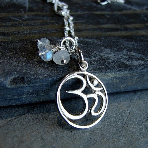 OM Moonstone Necklace