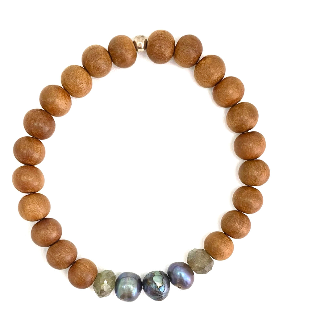 Sandal Wood Tahitian Pearl Bracelets | Transformation Wisdom