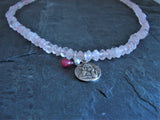 rose quartz necklace