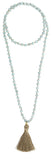 Mala Necklace | 108 Mala Aquamarine Beads - Compassion - Pranajewelry - 2