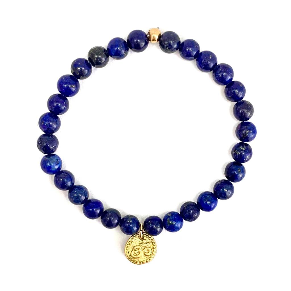 Om Gold Vermeil Lapis Bracelet | Harmony