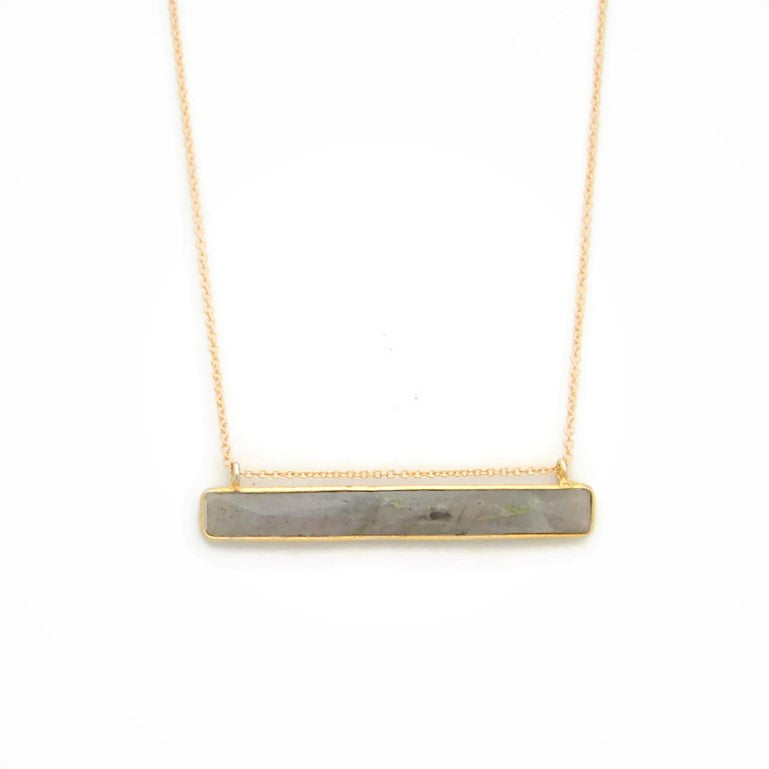 Labradorite Bar Necklace