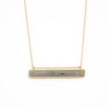 Labradorite Bar Necklace 