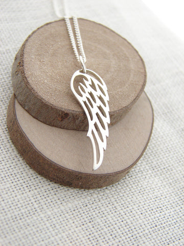 Angel Wing Sterling Silver Necklace