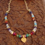 The Celebration of Life - Lotus Petal Necklace with Multi Gemstones - Pranajewelry - 5