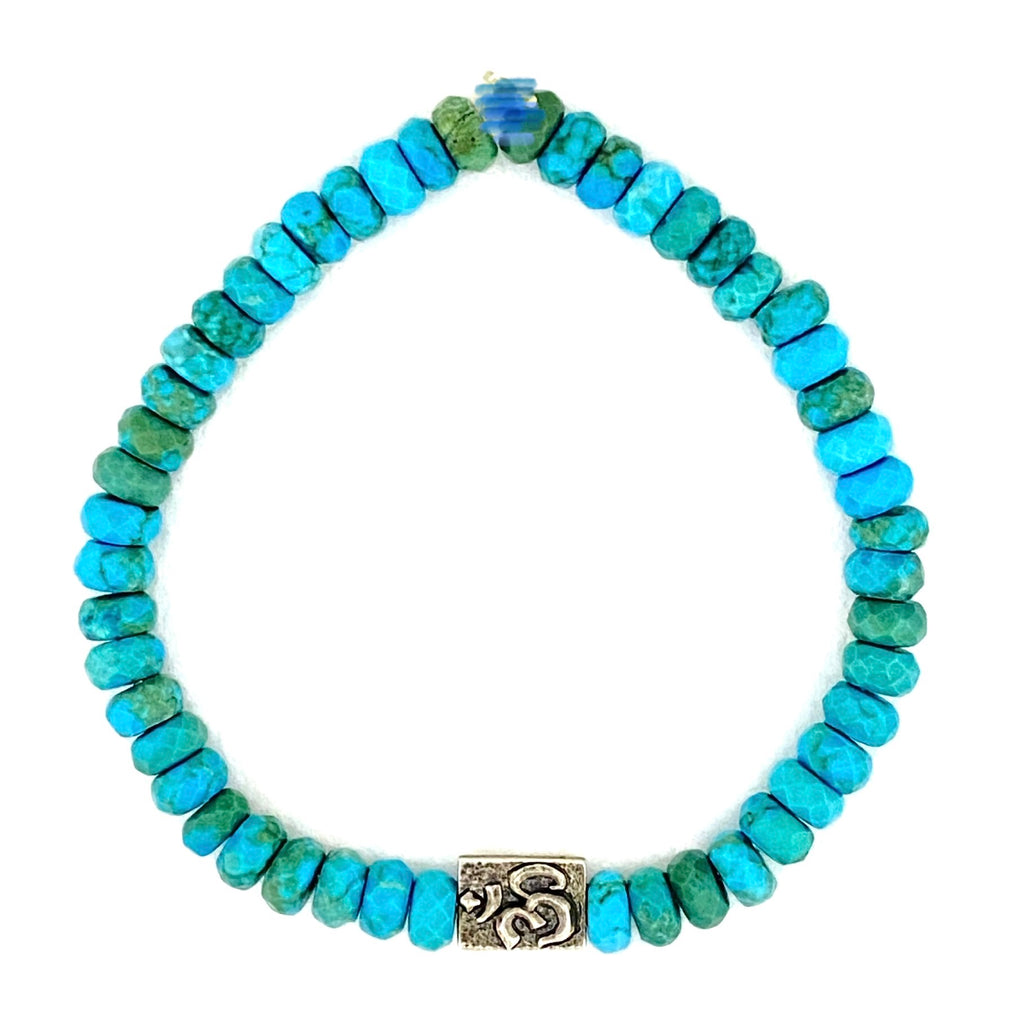Om Turquoise Bracelet | Harmony Friendship Healing Prosperity