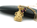 Yoga Jewelry | Ganesh Necklace | Garnet Gemstone | Wisdom Love - Pranajewelry - 1