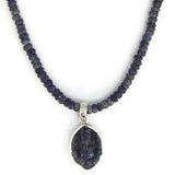Ganesh Pendant, Sapphire  with Iolite Gemstone 