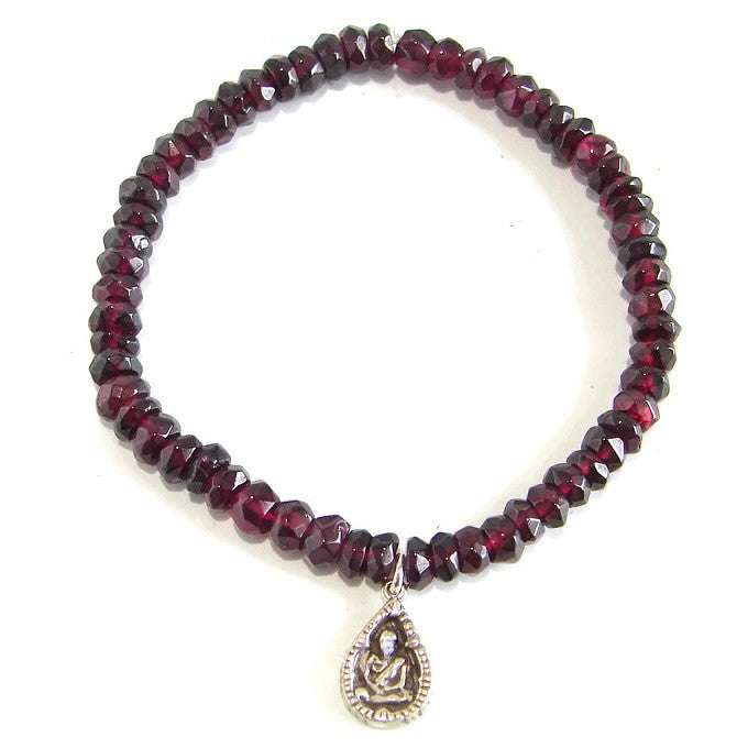 Enlighten Me Bracelet |  Buddha Garnet Bracelet | Love Wisdom - Pranajewelry