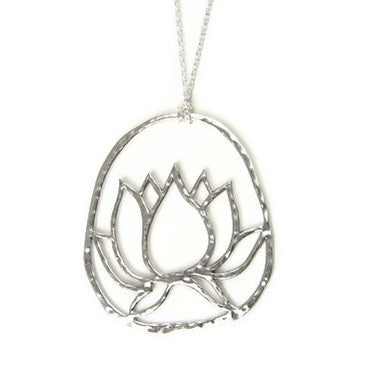 Lotus Necklace | Sterling Silver Pendant | Inner Beauty - Pranajewelry