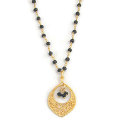 Mangalsutra Lotus Petal Necklace - Protection Inner Beauty - Pranajewelry - 1