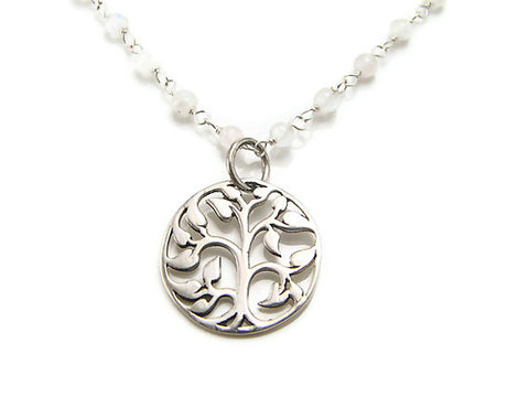 Tree of Life Moonstone Necklace