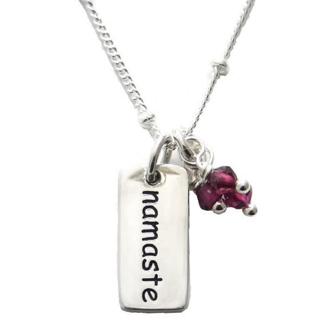 Namaste Garnet Gemstone Necklace 