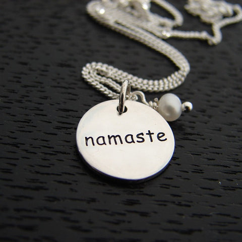Namaste Pearl Necklace | Yoga Jewelry