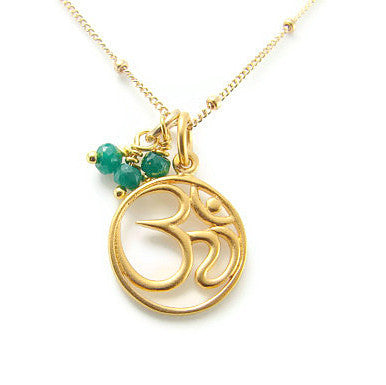 ॐ Om Emerald Necklace | Yoga Jewelry 