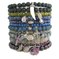 Beaded Diamond Bracelets - Luxe stretch bracelets 