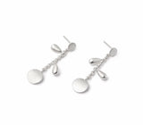 Raindrops Sunburst Earrings - Brushed Sterling Silver - Simple Beauty - Pranajewelry - 2