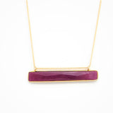 Ruby Bar Necklace 