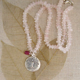 Tree of Life Necklace | Ruby | Rose Quartz - Pranajewelry - 2