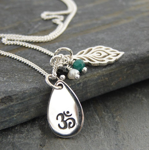 Silver Om necklace