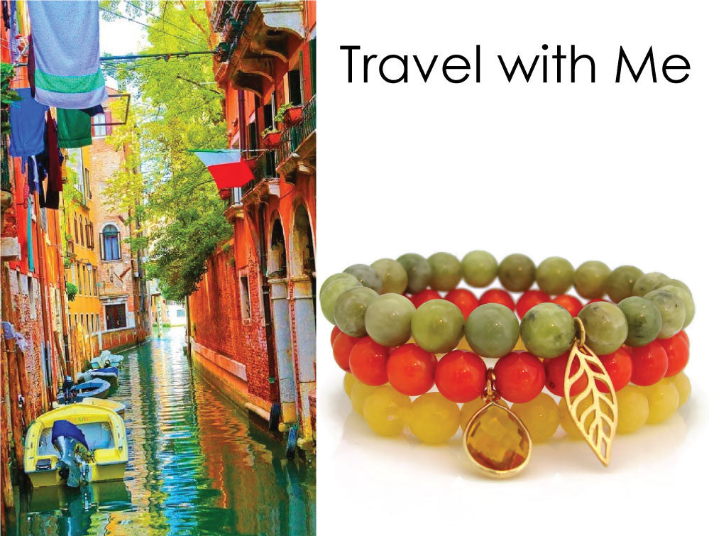 Travel with Me - Travel Jewelry Tulsi Bracelet Stack - Pranajewelry - 1