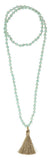 Mala Necklace | Amazonite Mala Prayer Beads | Tassel Necklace - Pranajewelry - 2