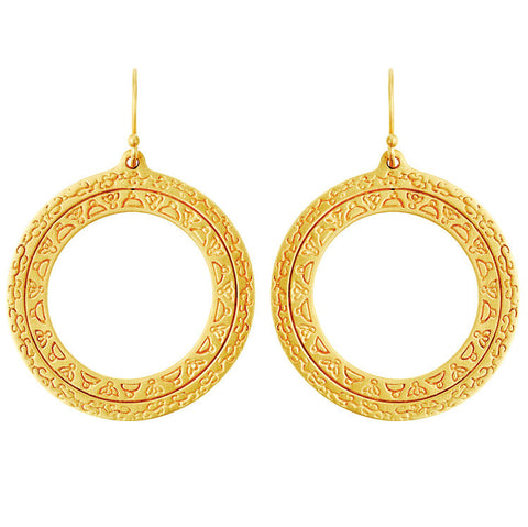 Mandala Gold  Earrings- Buddha's Inner Truth - Pranajewelry