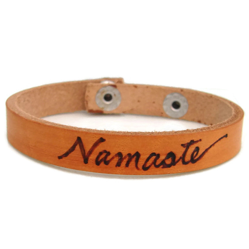 Namaste Leather Bracelet - Pranajewelry